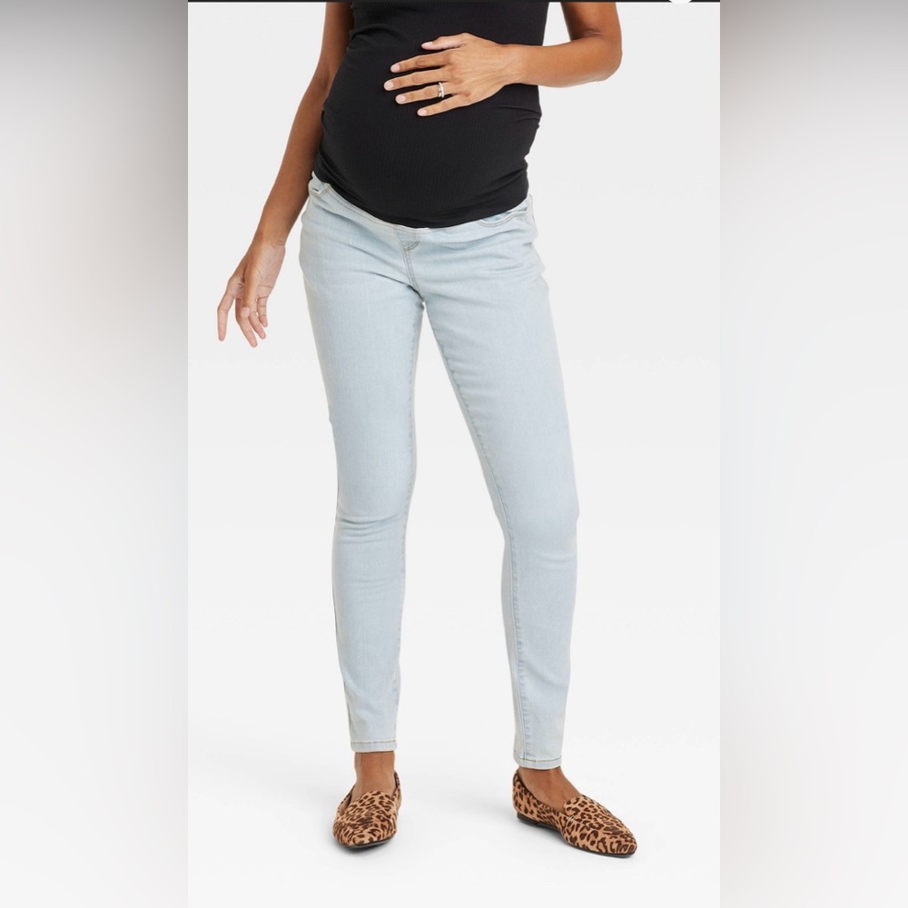 Women’s Over Belly Skinny Maternity Pants 6